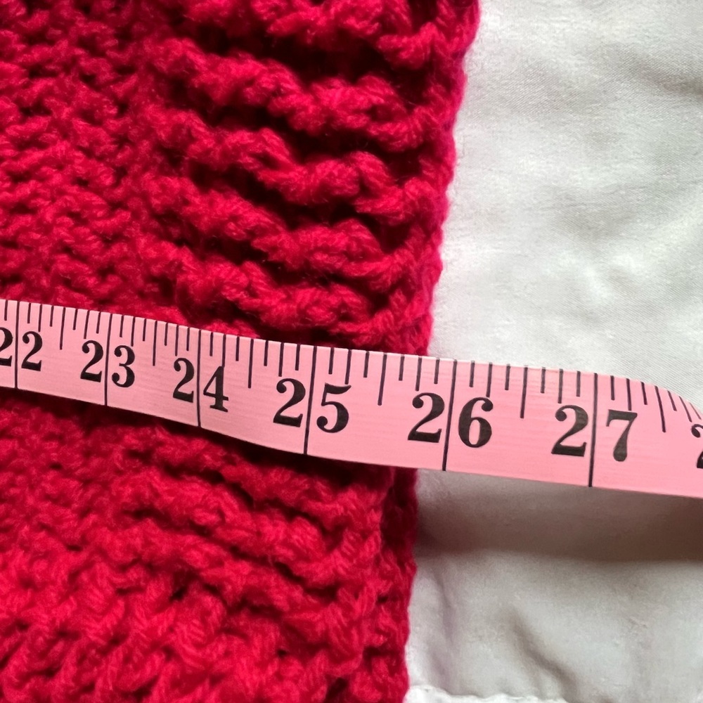 Handmade Crochet Rouge Oversized Cardigan - Picture 4 of 8